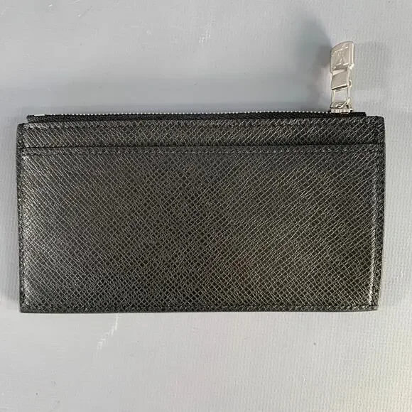 LOUIS VUITTON Black Taiga Leather Wallet